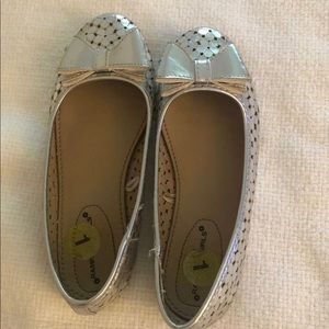 Silver baller flats